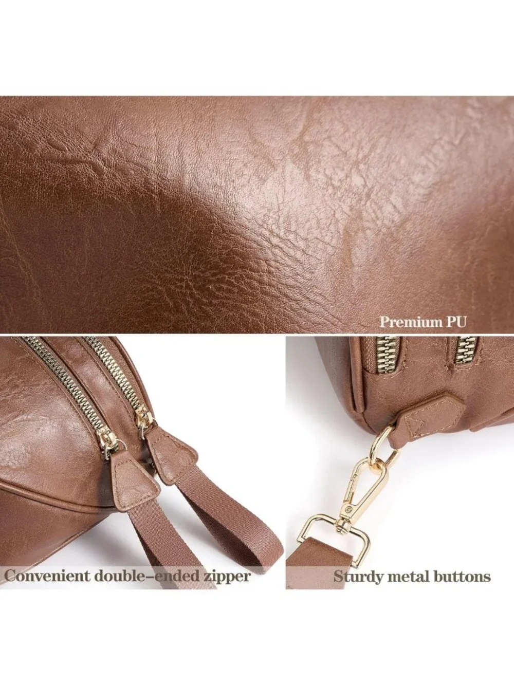 Stylish Spacious Leather Crossbody Bum Bag | Trendy Handbag & Wallet for Women